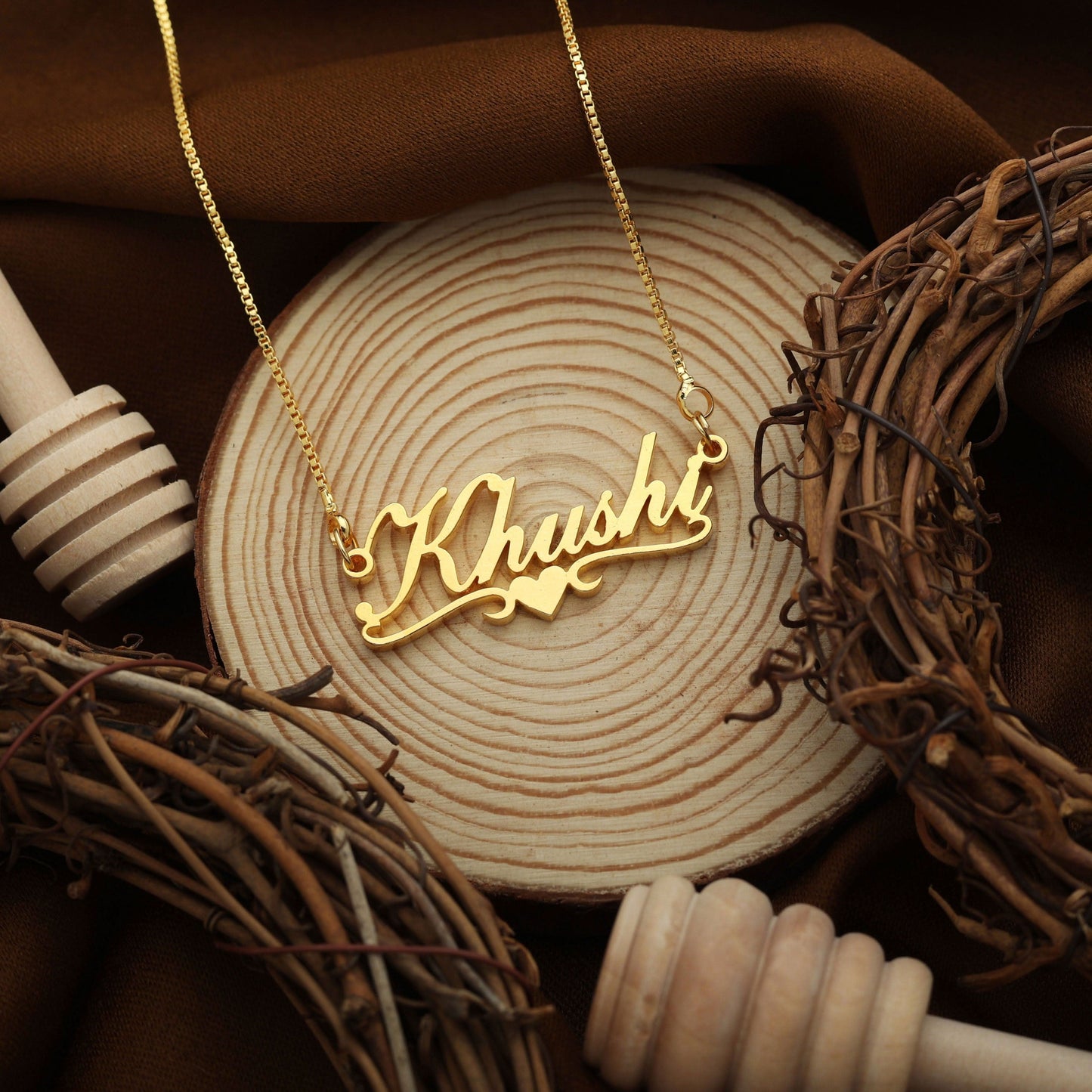 Bottom Heart Style Name Necklace